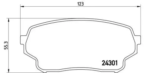 P79019 Гальмівні колодки, дискове гальмо (набір) BREMBO підбір по vin на Brocar