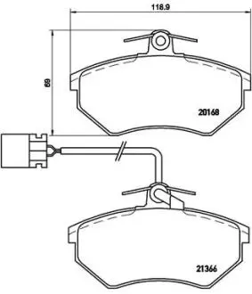 P85034 Гальмівні колодки, дискове гальмо (набір) BREMBO підбір по vin на Brocar