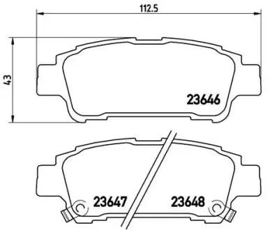 P83056 Гальмівні колодки, дискове гальмо (набір) BREMBO підбір по vin на Brocar