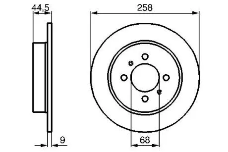 0986478836 Тормозной задний NISSAN ALMERA BOSCH підбір по vin на Brocar
