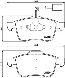 P23132 Гальмівні колодки дискові BREMBO підбір по vin на Brocar