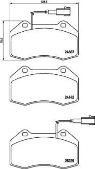P23162 Тормозные колодки дисковые BREMBO підбір по vin на Brocar