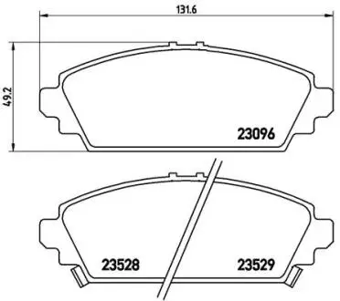 P28031 Гальмівні колодки, дискове гальмо (набір) BREMBO підбір по vin на Brocar