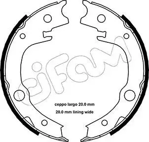 153443 Комплект тормозных колодок, стояночная тормозная система CIFAM підбір по vin на Brocar