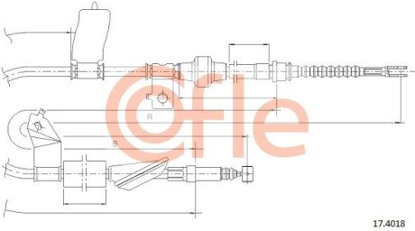 174018 Трос, стояночная тормозная система 17.4018 COFLE COFLE підбір по vin на Brocar