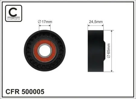 500005 Ролик натяжний 65*17*25 CAFFARO підбір по vin на Brocar