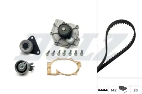 KD115 ZESTAW ROZRZĽDU Z PASKIEM + POMPA WODY RENAULT DOLZ підбір по vin на Brocar