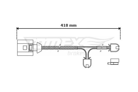 3051 CZUJNIK KLOCK. HAMULC. VW TOUAREG 02-10 PRZÓD TOMEX подбор по vin на Brocar