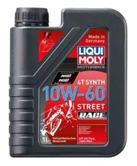 1525 Олива для 4-ох тактних двигунів Racing Synth 4T 10W-60 1L LIQUI MOLY підбір по vin на Brocar