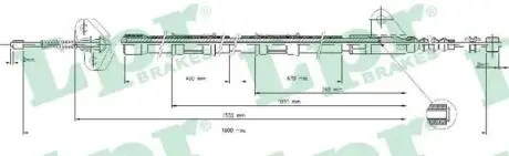 C0846B Трос, стояночная тормозная система LPR підбір по vin на Brocar
