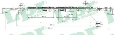C0847B Трос, стояночная тормозная система LPR підбір по vin на Brocar