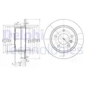 BG3040 Тормозной диск DELPHI підбір по vin на Brocar