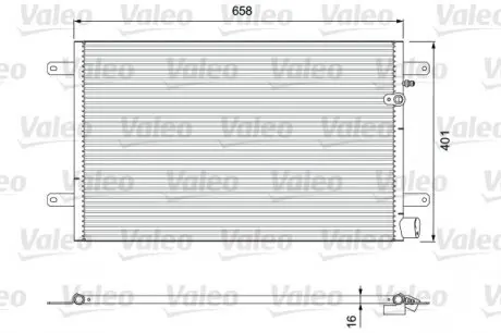 814004 Радіатор кондиціонера Audi A6 2.0-5.2 04-11 VALEO підбір по vin на Brocar