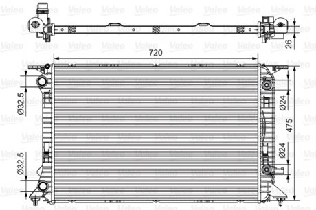 735472 Радиатор охлаждения Audi A4/A5/A6/Q3/Q5 1.4-3.0d 07- VALEO подбор по vin на Brocar