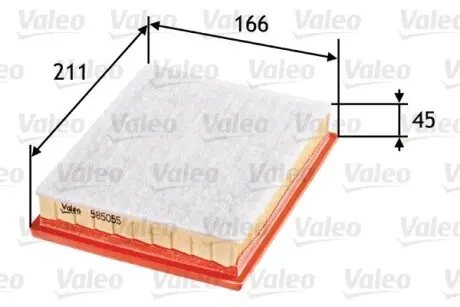 585055 Воздушный фильтр VALEO подбор по vin на Brocar