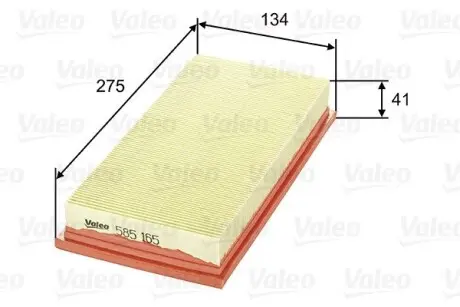 585165 Воздушный фильтр VALEO подбор по vin на Brocar
