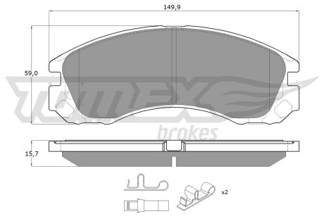 1460 Гальмівні колодки дискові TOMEX підбір по vin на Brocar