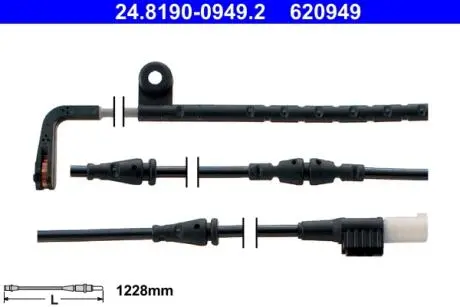 24819009492 Сигналізатор, знос гальмівних колодок ATE підбір по vin на Brocar