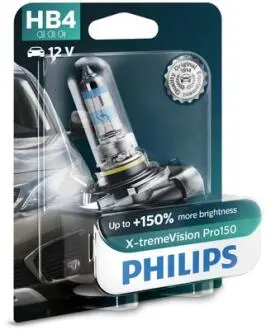 9006XVPB1 Автолампа Philips 9006XVPB1 X-tremeVision Pro150 HB4 P22d 51 W прозрачно-голубая PHILIPS підбір по vin на Brocar