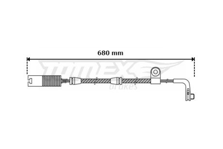 3046 CZUJNIK KLOCK. HAMULC. BMW 5 E60 03-10 PRZÓD TOMEX подбор по vin на Brocar