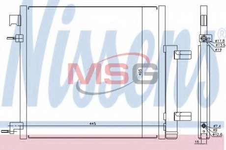 940247 Радиатор кондиционера NISSENS подбор по vin на Brocar