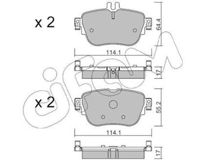 82211360 KLOCKI HAMULC. MERCEDES W213 E-KLASA 16- TYŁ CIFAM підбір по vin на Brocar