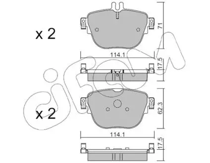 82211370 KLOCKI HAMULC. MERCEDES W213 E-KLASA 16- TYŁ CIFAM підбір по vin на Brocar