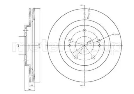 8001099 Тормозной диск CIFAM подбор по vin на Brocar