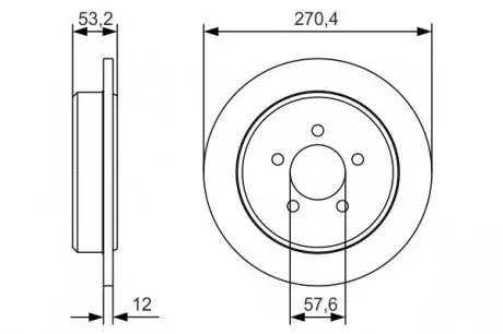 0986479A80 Гальмівний диск BOSCH підбір по vin на Brocar