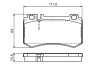 0986494356 Колодки тормозные Mercedes S600 W220, W221 Rear BOSCH підбір по vin на Brocar