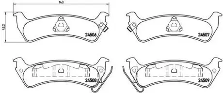 P37012 Гальмівні колодки, дискове гальмо (набір) BREMBO підбір по vin на Brocar