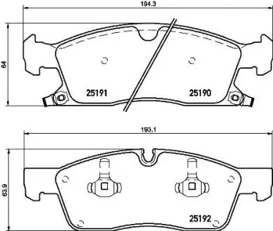 P37015 Колодки гальмівні G.CHEROKEE 11- 17.. BREMBO підбір по vin на Brocar