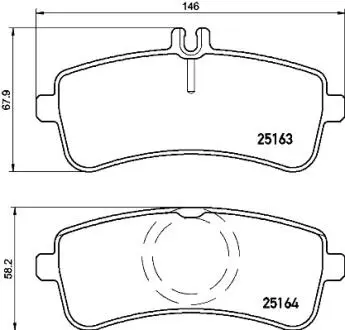P50125 Тормозные колодки дисковые BREMBO підбір по vin на Brocar