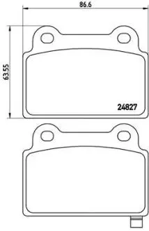 P54052 Комплект тормозных колодок, дисковый тормоз BREMBO підбір по vin на Brocar