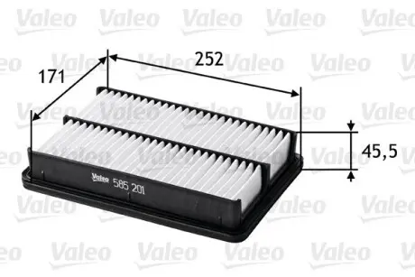 585201 Воздушный фильтр VALEO подбор по vin на Brocar