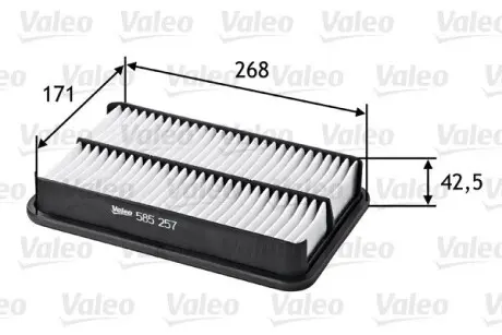585257 Воздушный фильтр VALEO подбор по vin на Brocar
