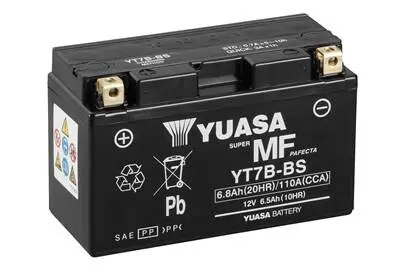 YT7BBS МОТО Yuasa 12V 6,5 Ah MF VRLA Battery AGM YT7B-BS(сухозаряженій) YUASA підбір по vin на Brocar