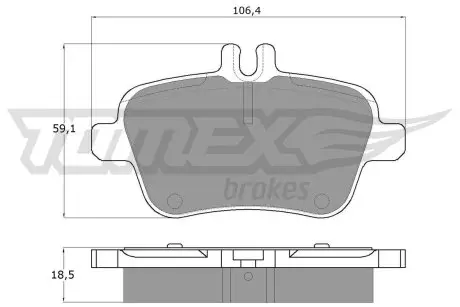 1808 KLOCKI HAMULC. MERCEDES W246 B-KLASA 11- TYŁ TOMEX підбір по vin на Brocar