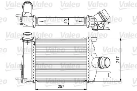 818622 Радіатор наддуву VALEO підбір по vin на Brocar