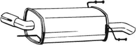 185201 Глушник вихлопних газів (кінцевий) BOSAL підбір по vin на Brocar