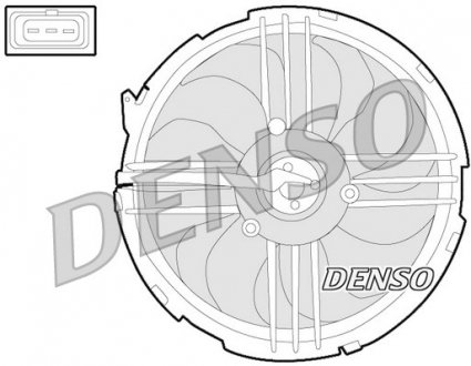 DER32009 Вентилятор, охлаждение двигателя DENSO подбор по vin на Brocar