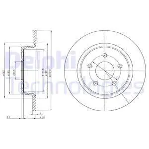 BG4533C Гальмівний диск DELPHI підбір по vin на Brocar