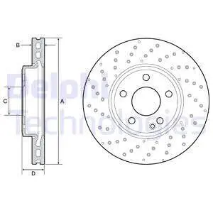 BG4657C Тормозной диск DELPHI підбір по vin на Brocar