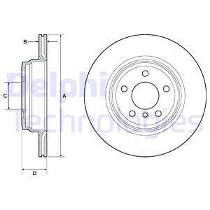 BG4665C Гальмівний диск DELPHI підбір по vin на Brocar