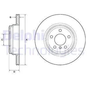 BG4665C Тормозной диск DELPHI підбір по vin на Brocar