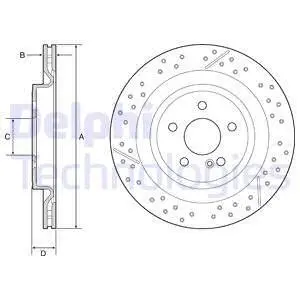 BG4958C Диск гальмівний DELPHI підбір по vin на Brocar