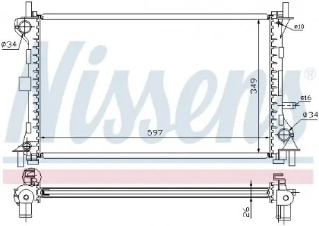 62073A Радіатор охолодження NISSENS підбір по vin на Brocar