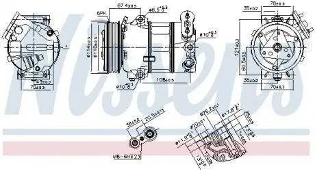 890339 Компресор NISSENS підбір по vin на Brocar