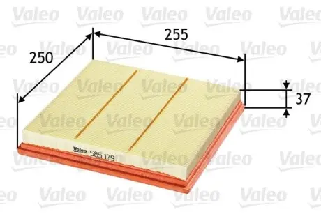 585179 Фільтр повітряний VALEO підбір по vin на Brocar