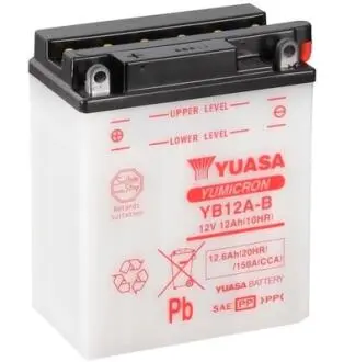 YB12AB МОТО Yuasa 12V 12,6Ah YuMicron Battery YB12A-B (сухозаряжений) YUASA подбор по vin на Brocar